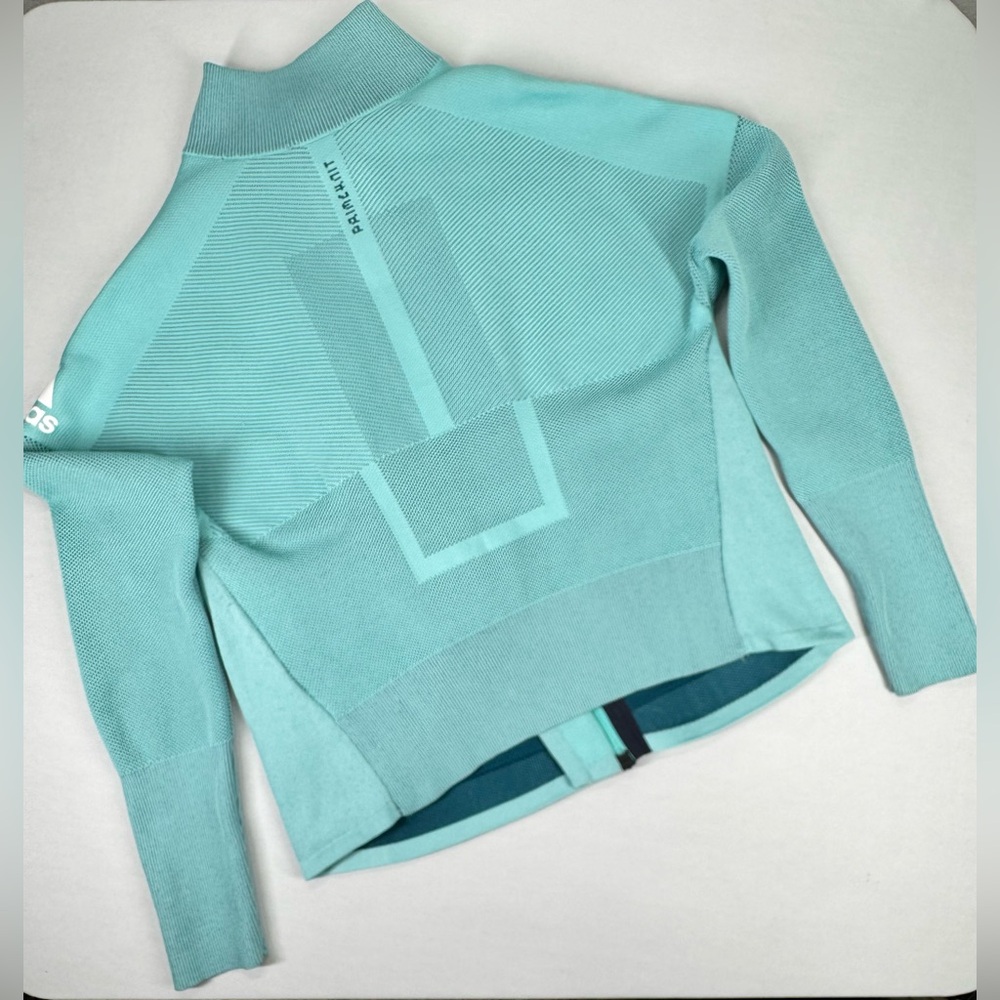 Adidas Women's Z.N.E. Heartracer Parley Jacket (Blue Spirit/Petrol Night) Large - Picture 2 of 15